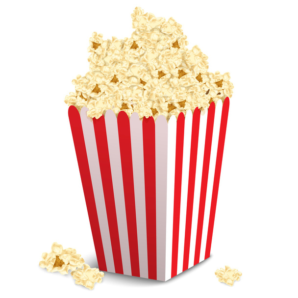 Popcorn box isolated - Vector, Image