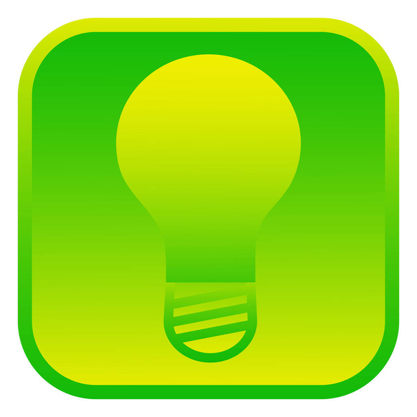 Light bulb. Ecology or green energy concept. Idea sign, solution, thinking concept. Isolated web icon. Logo design. Flat vector illustration. - Vector, Image
