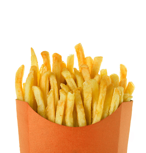Pommes frites isoliert auf weißem Hintergrund - Foto, Bild