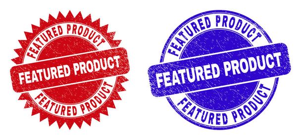 FEATURED PRODUCT Rounded and Rosette Watermarks with Grunge Texture - Vector, afbeelding