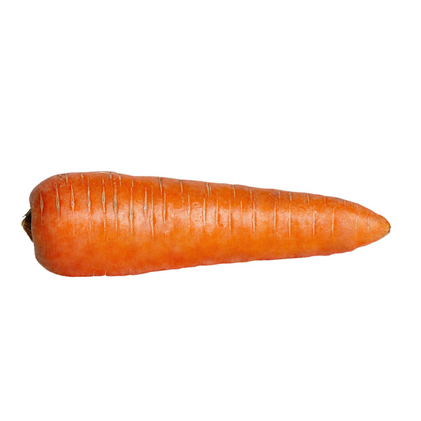 Zanahoria fresca aislada sobre fondo blanco. Vegetarianismo. - Foto, imagen
