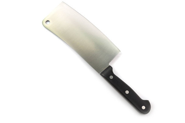 Нож из нержавеющей стали для измельчения на белом фоне - Фото, изображение