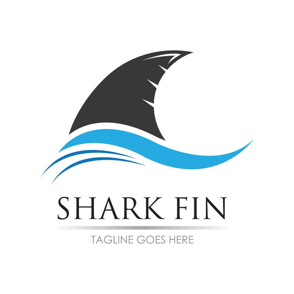 Wzór logo płetwy rekina. Ilustracja wektora - Wektor, obraz