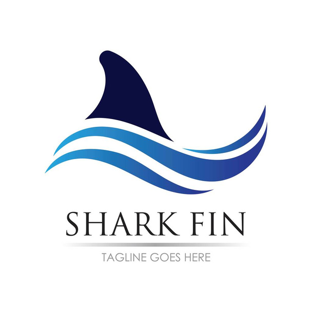 Vorlage für das Logo der Haifischflosse. Vektorillustration - Vektor, Bild
