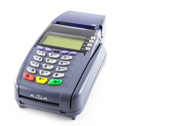 машина для считывания кредитных карт на белом фоне - Фото, изображение