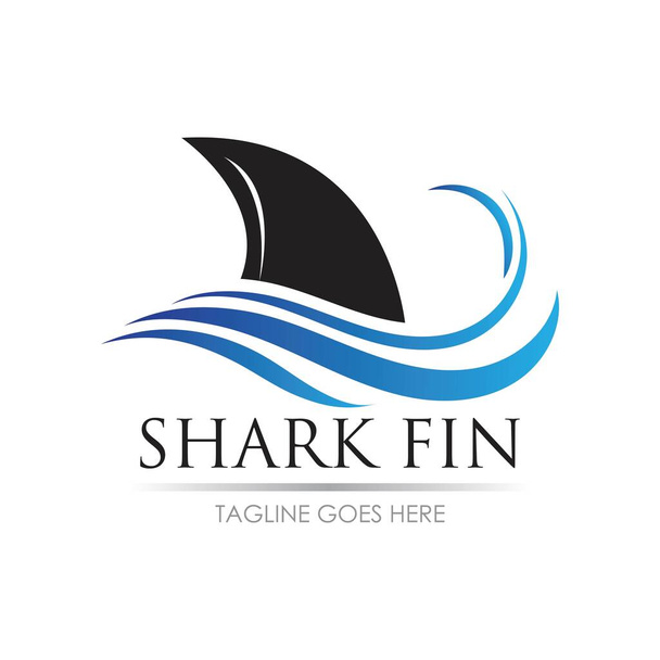 Modello di disegno logo pinna di squalo. Illustrazione vettoriale - Vettoriali, immagini