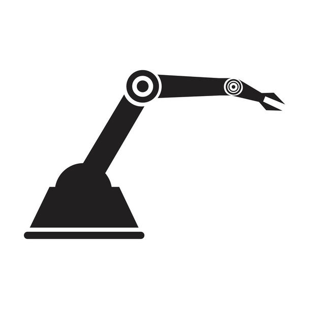 Industriële mechanische robot arm vector pictogrammen - Vector, afbeelding