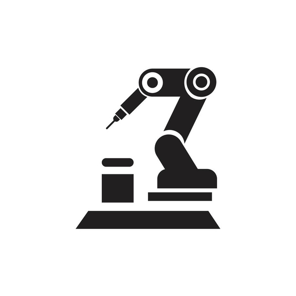 Robot mécanique industriel bras vecteur icônes - Vecteur, image