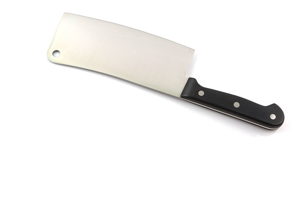 nóż ze stali nierdzewnej do cięcia izolowane na białym tle - Zdjęcie, obraz