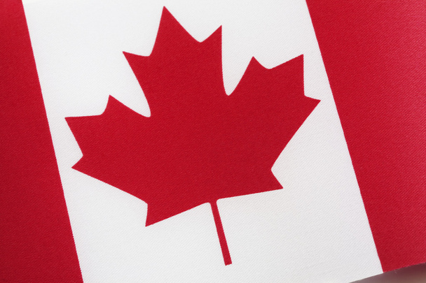 Close up of Canadian Flag of Tilted Angle - Foto, immagini