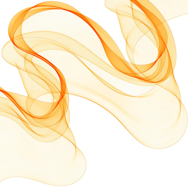 Transparent colored  wave flow on a white background.  abstract background. - Vector, Image