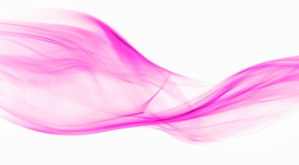 mouvement tourbillonnant du groupe de fumée rose, ligne abstraite Isolé sur fond blanc - Photo, image