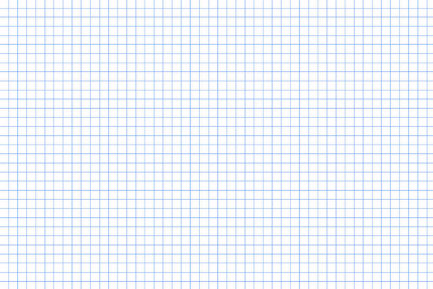 Abstract blank blue color graph paper on white background. Horizontal seamless square grid line with small gap pattern. Geometric pattern for measurement, education, school, and engineering concept - Photo, Image