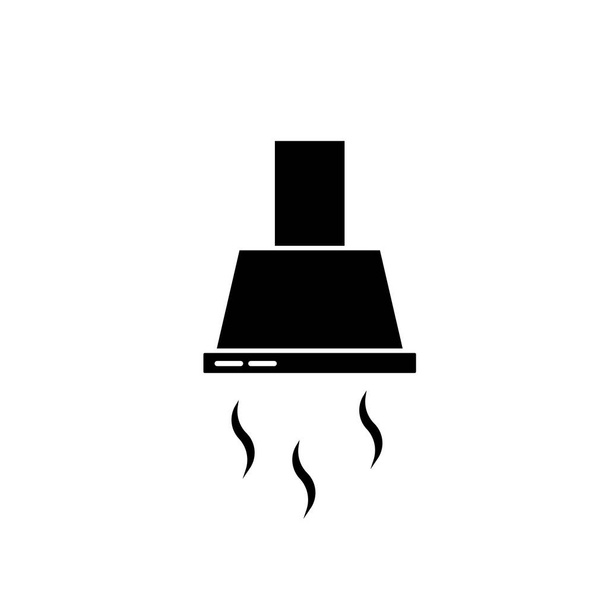 Icono de campana de escape en estilo sólido negro aislado sobre fondo blanco - Foto, Imagen
