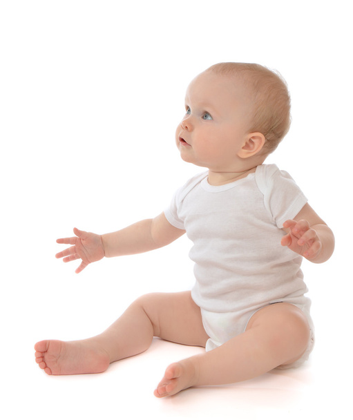 Infant child baby toddler sitting with spread hands  - Photo, Image