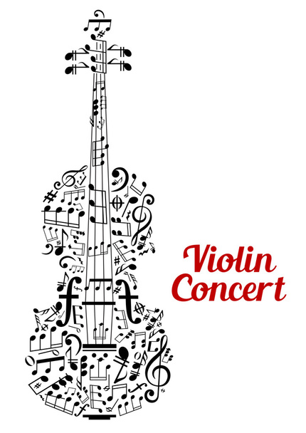 návrh plakátu kreativní Houslový koncert - Vektor, obrázek