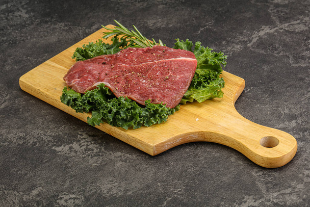 Raw beef steak for grill with spices - Foto, immagini