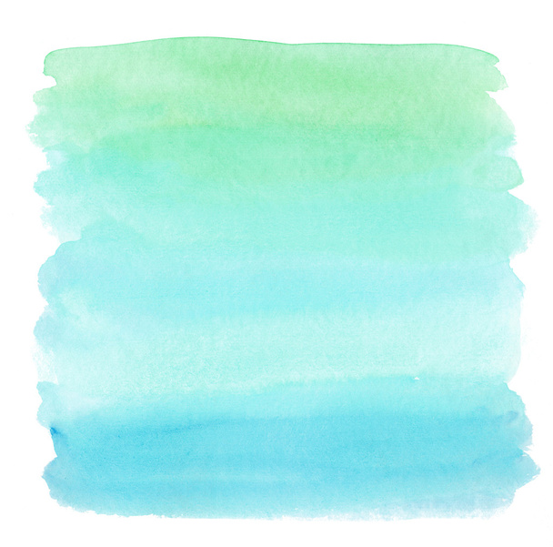 緑と青の水彩画の背景 - 写真・画像