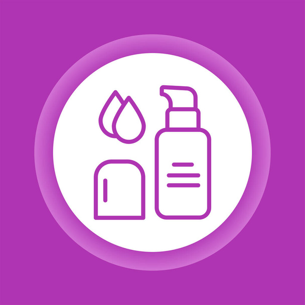 Foundation color button icon. Skin care. Lifting, moisturizing, treatment procedure. Isolated vector element. Outline pictogram for web page, mobile app, promo. - Vector, Image