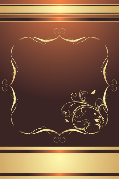 Decorative frame for design on the brown background - Vector, Image