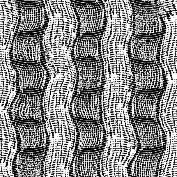 Nahtloser Streifen im schwarz-weißen Fischgrätstil. Zweifarbiges 50er-Jahre-Muster. Moderne Textilwebeeffekte. Maskuline gebrochene Linie wiederholen jpg print.  - Foto, Bild