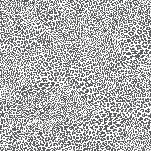 Vector animalistic seamless pattern from leopard skin spots. Trendy black and white background. Batik, wallpaper, wrapping paper, silk chintz textile print - Vector, Image