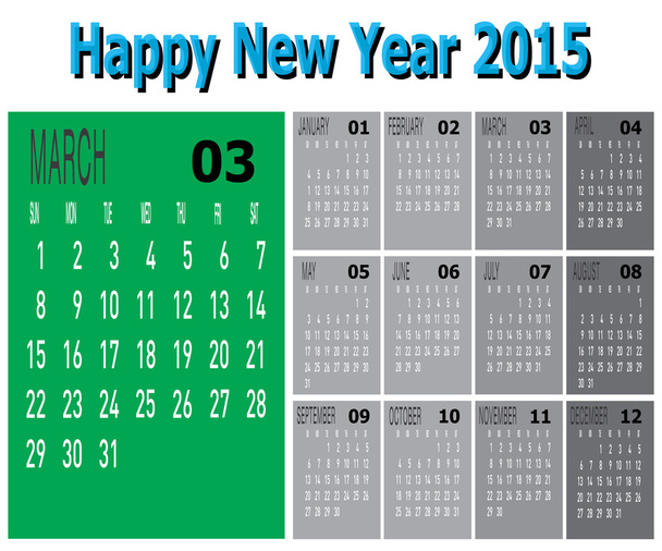 onnellista uutta vuotta 2015 - Vektori, kuva