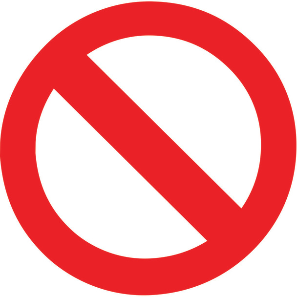 znak stop zabronione symbol wektor pustej strefy - Wektor, obraz