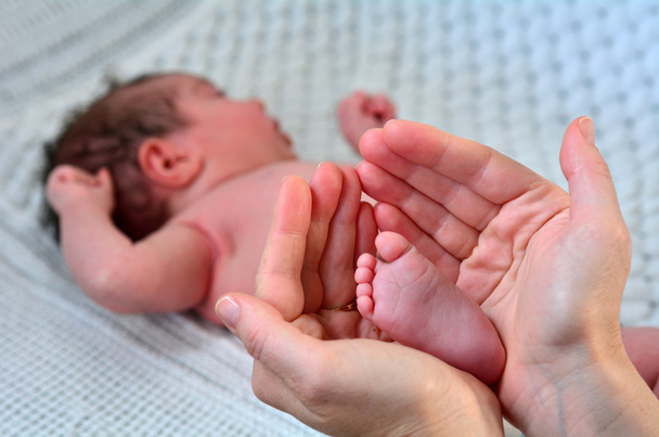 Newborn baby - foot - Photo, Image
