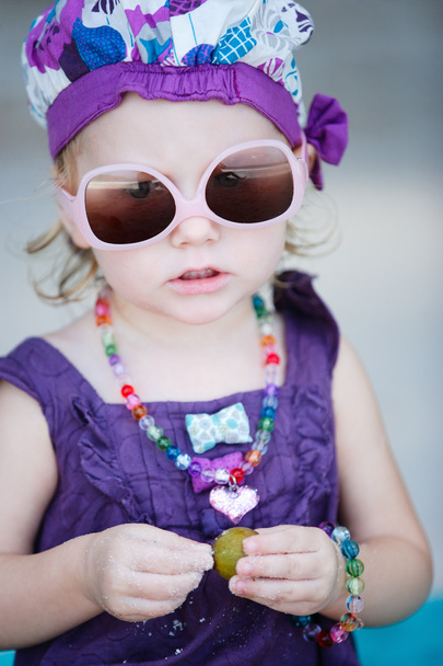Portrait of adorable toddler girl fancy dressed - Zdjęcie, obraz