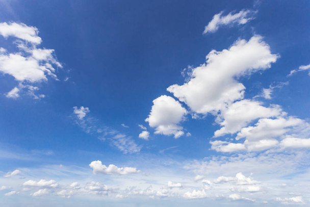 blue sky background with tiny clouds. - Φωτογραφία, εικόνα