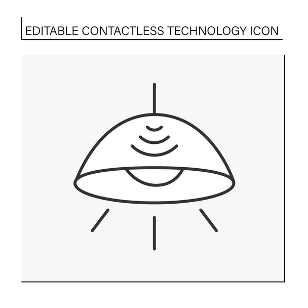 Icono de línea de control sin contacto - Vector, Imagen