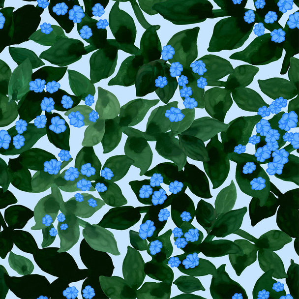 Patrón floral dibujado a mano sin costura vectorial - Vector, imagen