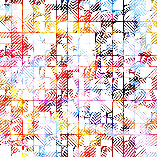 Geometrische hoge definitie herhaal boho patroon geïsoleerd op wit doek - Foto, afbeelding