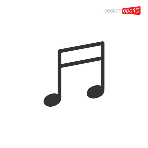 Uwagi muzyczne Icon Design Vector - Wektor, obraz