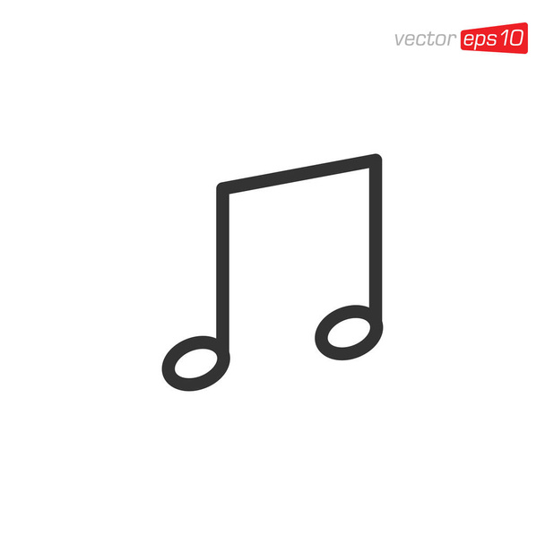 Musik Notizen Icon Design Vector - Vektor, Bild