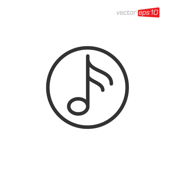 Notas de música Icon Design Vector - Vetor, Imagem