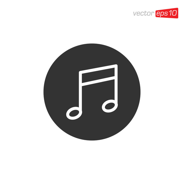 Uwagi muzyczne Icon Design Vector - Wektor, obraz