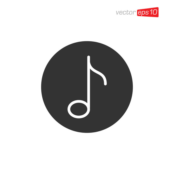 Muzieknotities Ikoon Ontwerp Vector - Vector, afbeelding