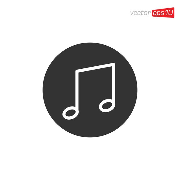 Musik Notizen Icon Design Vector - Vektor, Bild