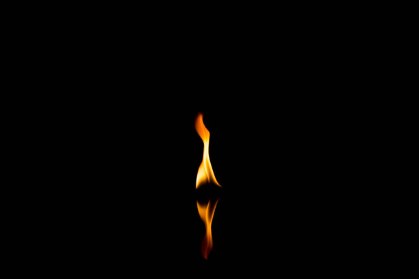 Fire flames on black background - Zdjęcie, obraz