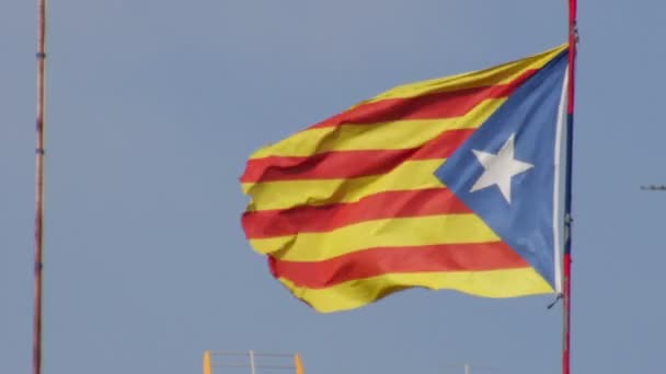 Pro-Independent Catalonia Flag - Footage, Video