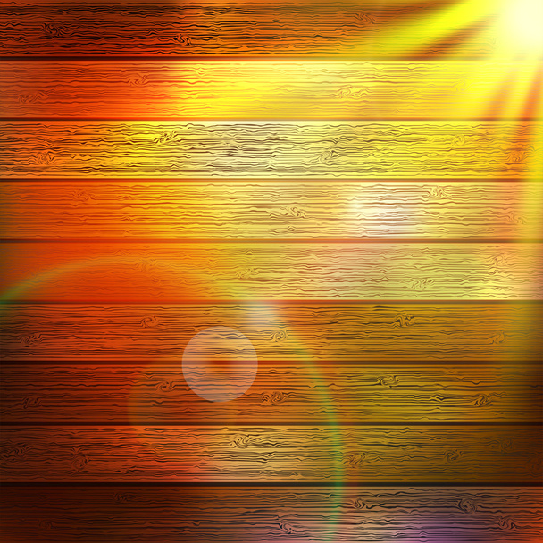 Wooden boards with sun light. plus EPS10 - Vector, Image