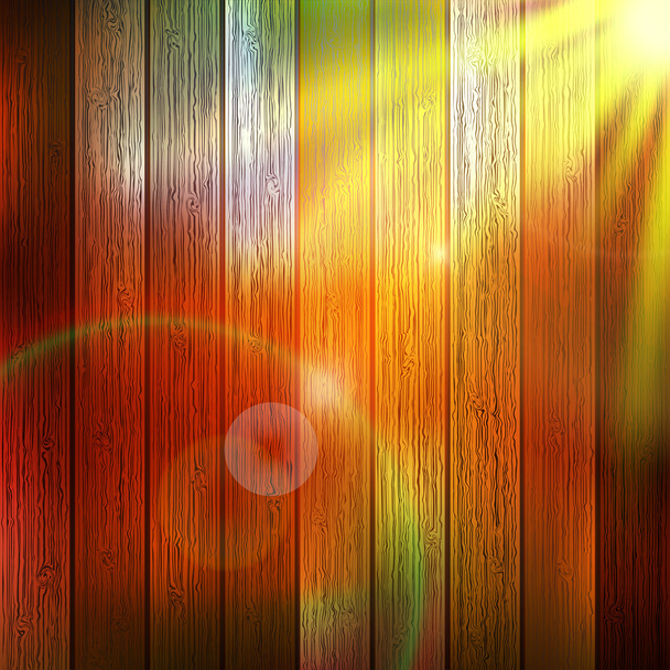 Wooden boards with sun light. plus EPS10 - Vector, Image
