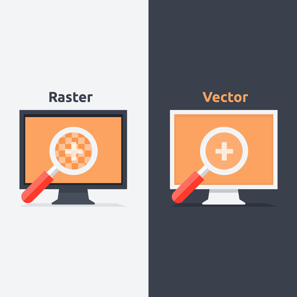 Difference between vector and raster format - Vektor, kép
