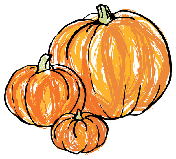 Whole pumpkins - Вектор, зображення