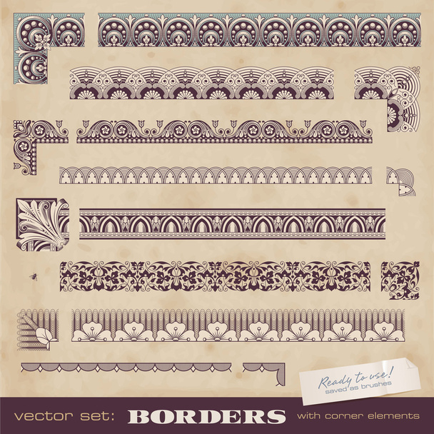 Conjunto de marcos bordersor para certificados
 - Vector, Imagen
