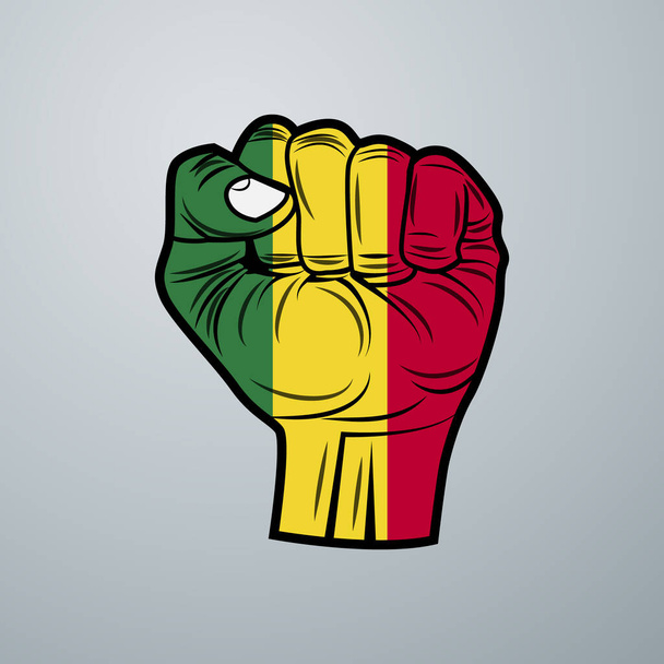 Bolivia Vlag met Hand Design geïsoleerd op witte achtergrond. Vectorillustratie - Vector, afbeelding