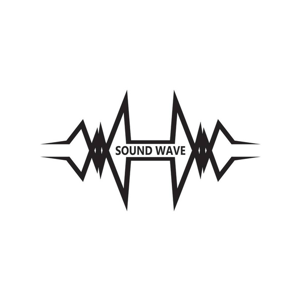 Sound waves vector illustration design template - Vector, Image