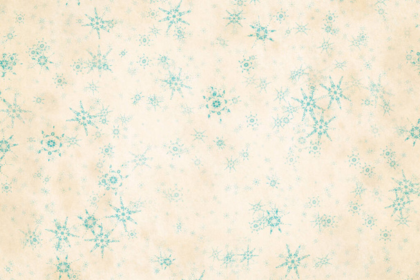 christmas vintage background with snowflakes on old paper texture - Fotoğraf, Görsel